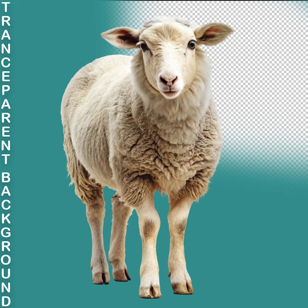 A sheep with a transparent background