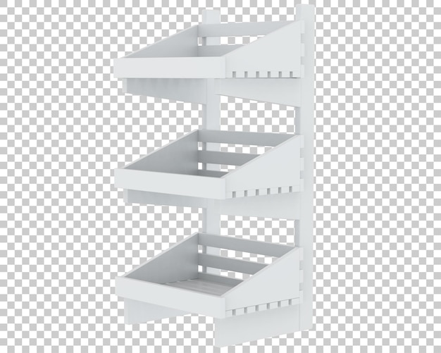 Shelf on transparent background 3d rendering illustration