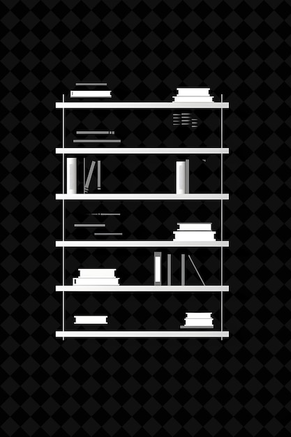 PSD a shelf with books on the bottom shelf