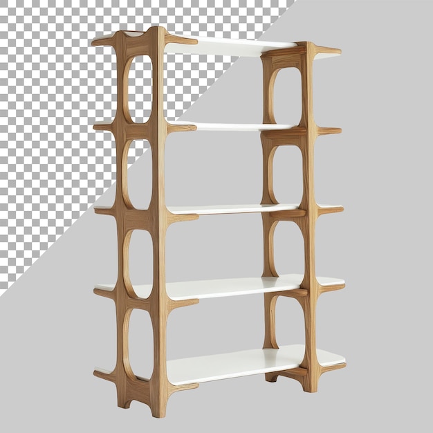 PSD shelving units on transparent background