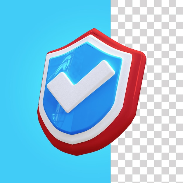 Shield 3d illustration