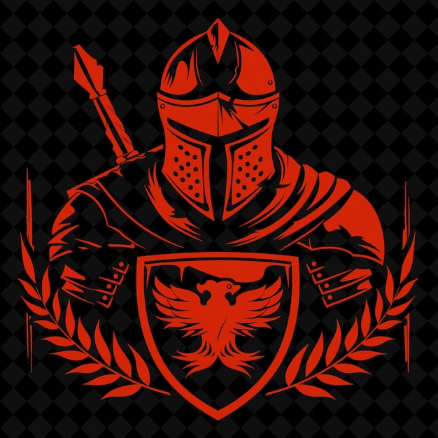 a shield with a red shield and a shield with a red shield on it