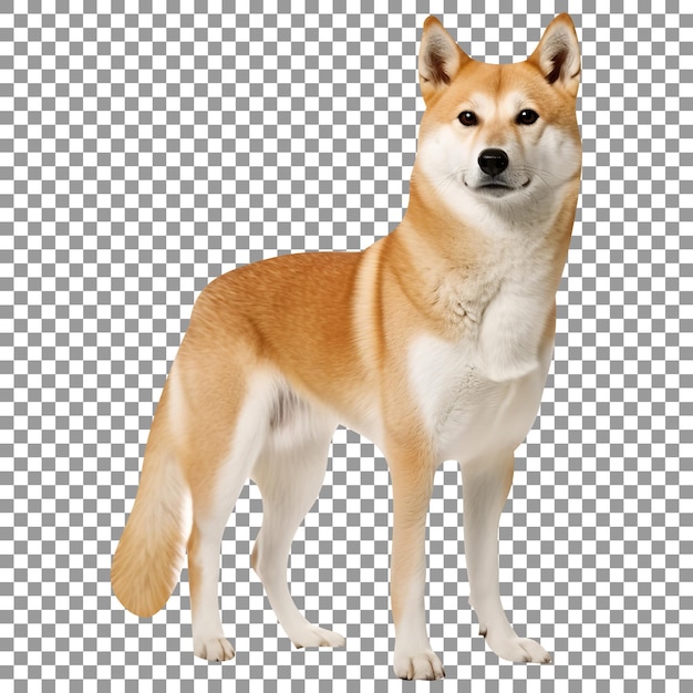 Shikoku breed dog isolated on transparent background