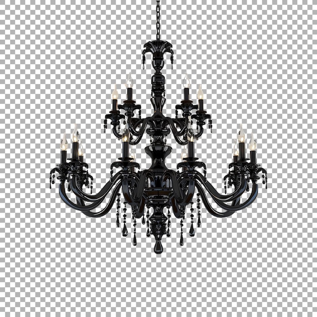 Shining chandelier lamp on Transparent Background Ai Generated