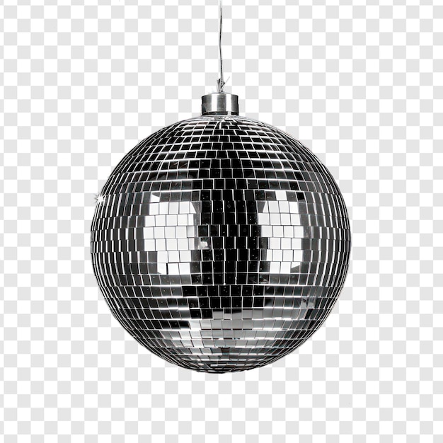 Shining disco ball on transparency background