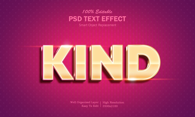 Shining Gold Color 3D Text Effect Template