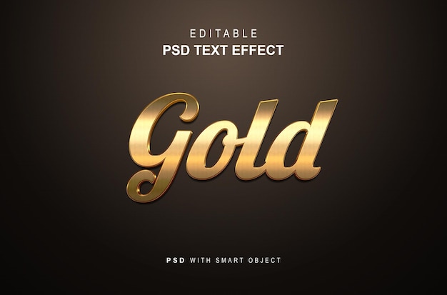 Shining gold text effect