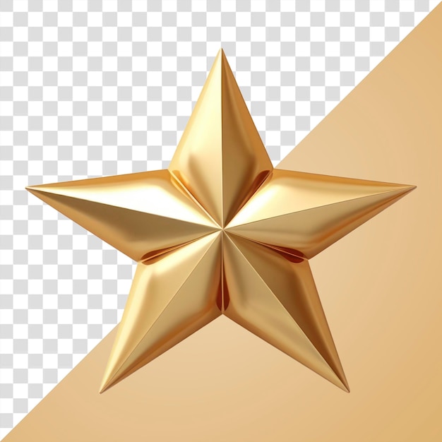 Shiny golden 3D star graphic