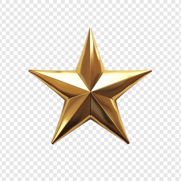 Shiny Golden Star Isolated