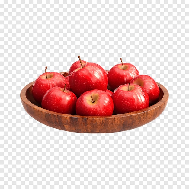 PSD shiny red ripe apples isolated on a transparent background