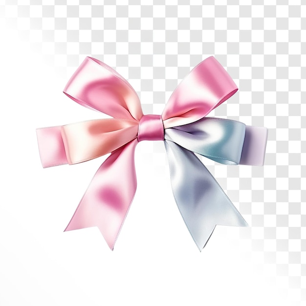 Shiny satin ribbon isolated on transparent background