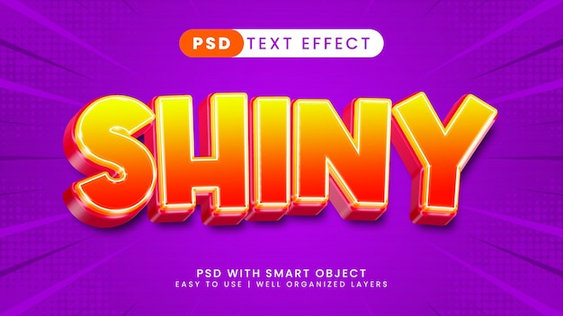 Shiny text style effect