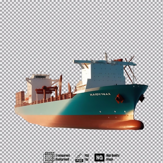 PSD ship geared handymax on transparent background