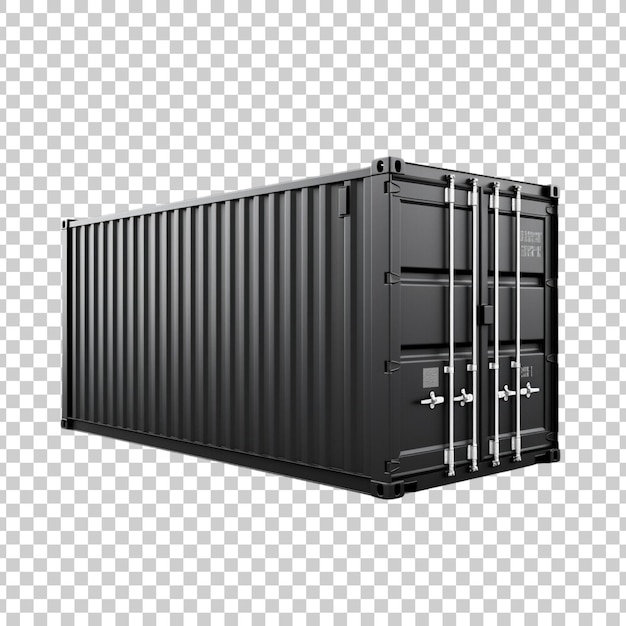 Shipping container isolated on a transparent background