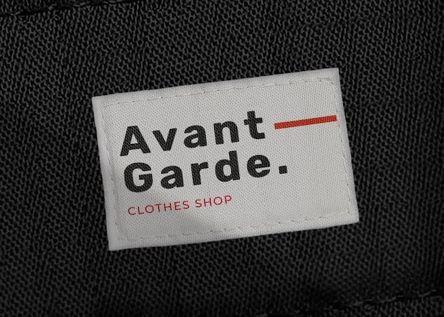 Shirt label mockup PSD, for fashion branding