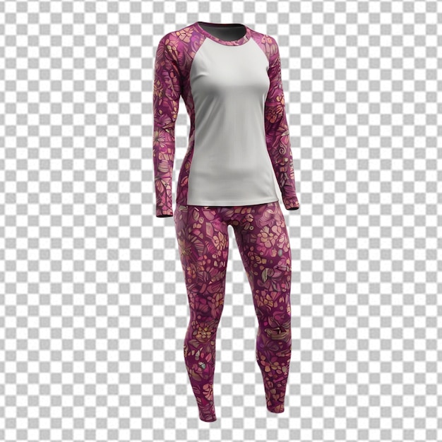 PSD shirt and leggings png on whit background