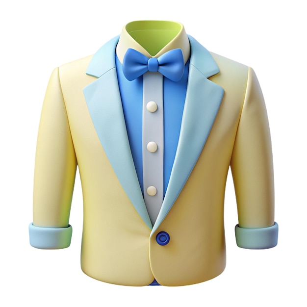 PSD a shirt with a bow tie on it and a blue bow tie