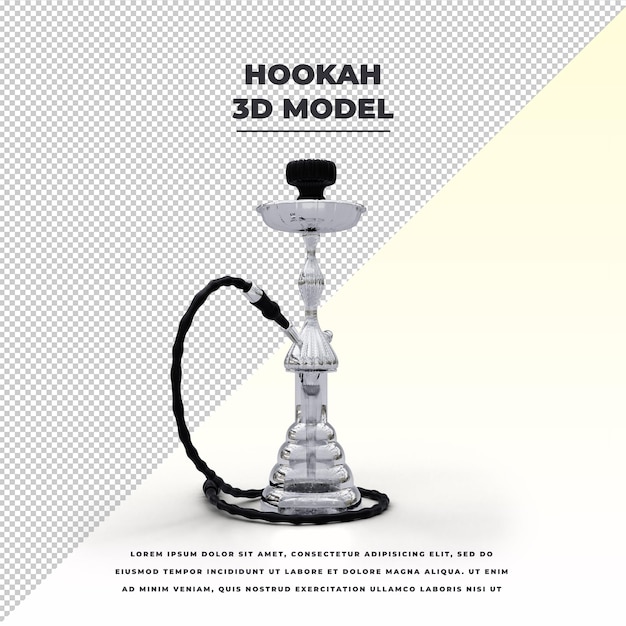 PSD shisha hookah wasserpfeife 3d isolated model