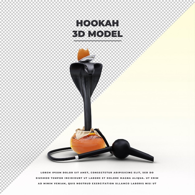 Shisha hookah wasserpfeife 3d isolated model