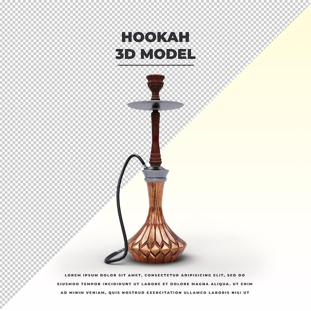 PSD shisha hookah wasserpfeife 3d isolated model