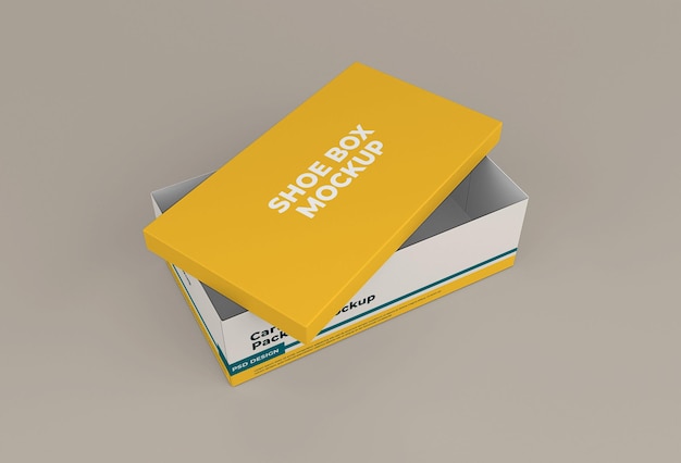 shoe box mockup isolated design