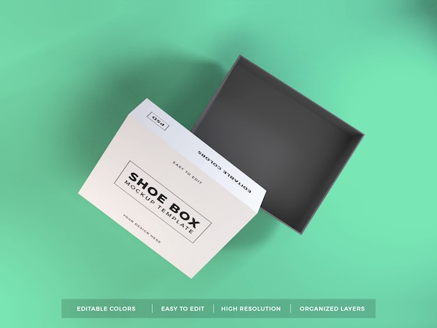 Shoe Box Packaging Mockup 