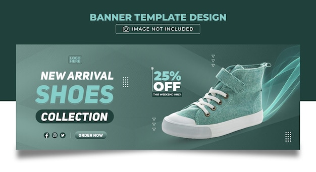 PSD shoes collection social media post template design