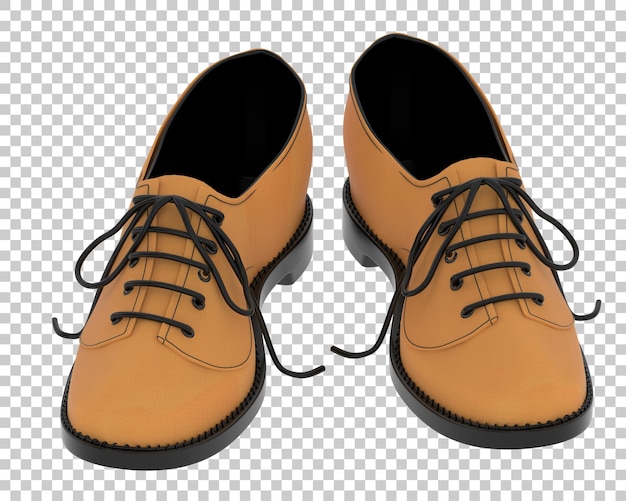 PSD shoes isolated on transparent background 3d rendering illustration