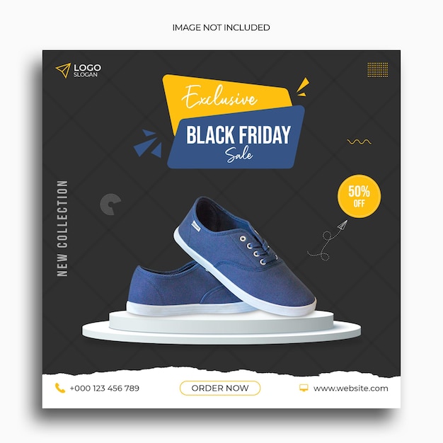 PSD shoes sale social media post instagram post banner template