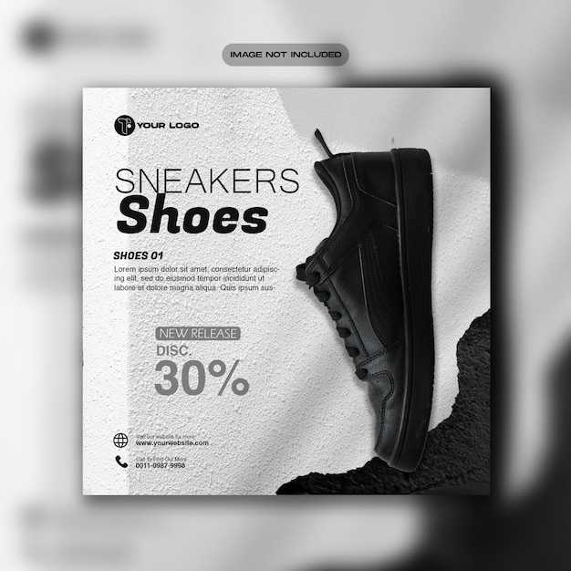 PSD shoes sale for social media post or square banner template design