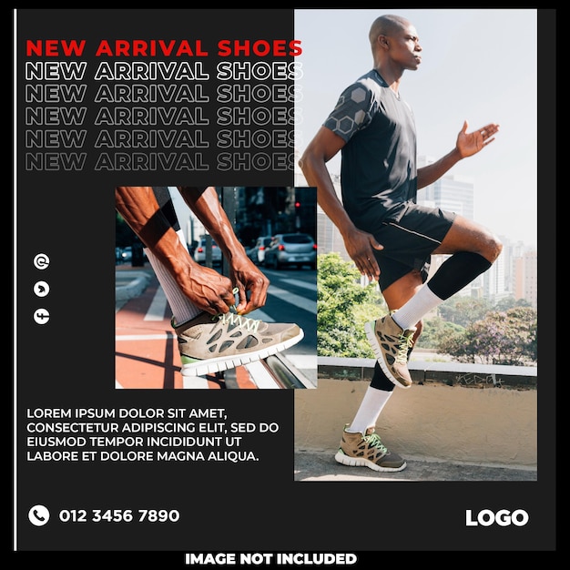 PSD shoes sale for social media post template design