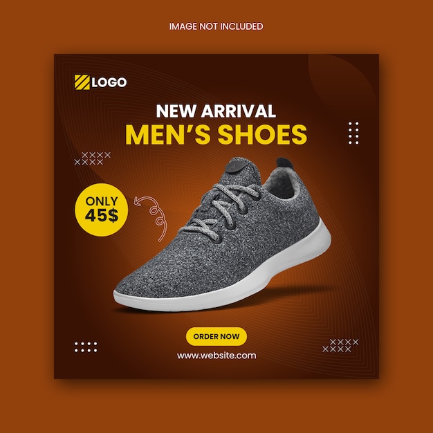 Shoes social media instagram post and square flyer template