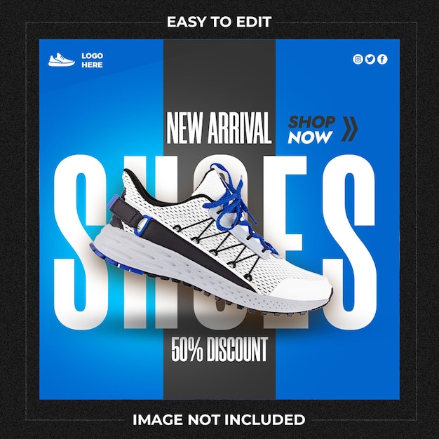 Shoes social media instagram post template