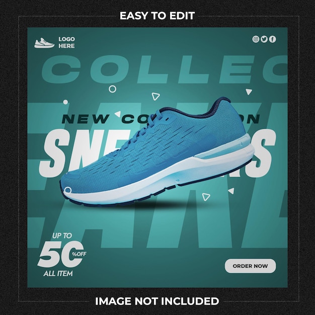 Shoes social media instagram post template