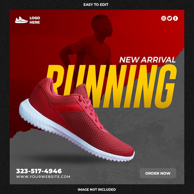 Shoes social media instagram post template