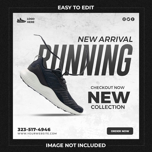 Shoes social media instagram post template