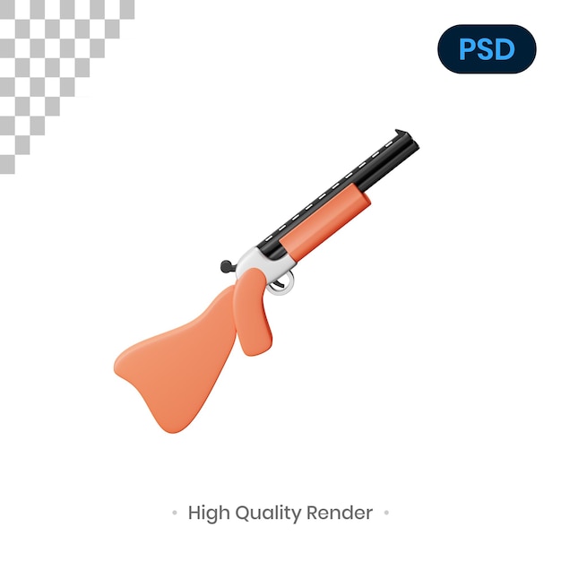 Shooting 3D Render Illustration Premium Psd