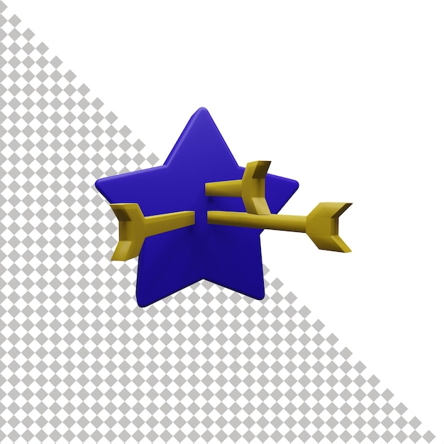 PSD shooting star 3d icon