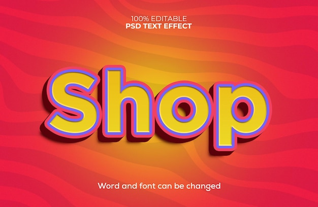 Shop 3d Text Effect