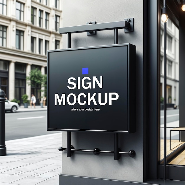 Shop Signboard Mockup