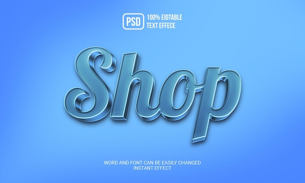 Shop text effect