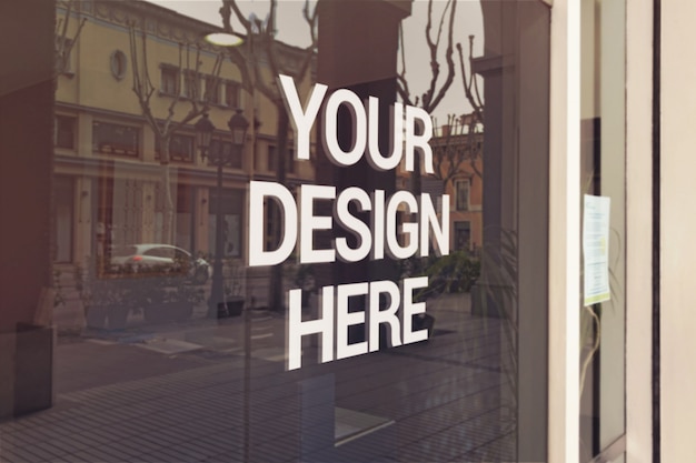 Shop Window Logo Mockup