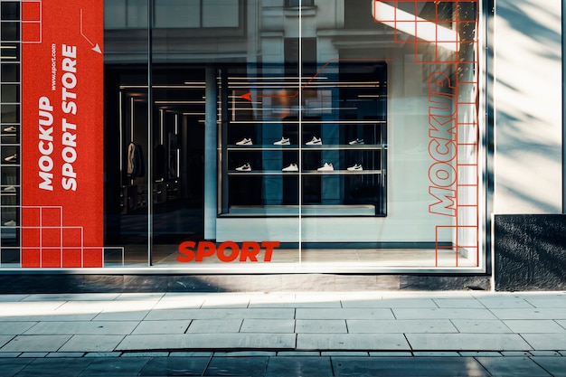 Shop window mockup design