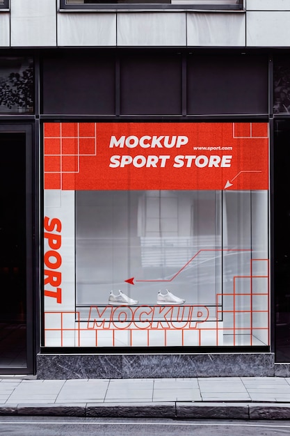 Shop window mockup design