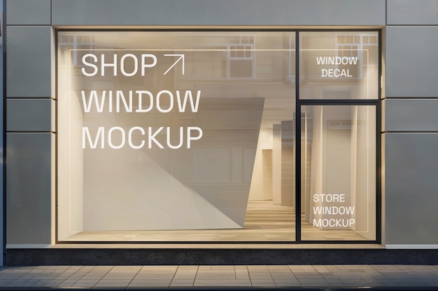 Shop window mokcup design