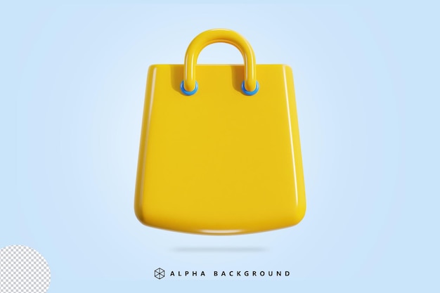 Shopping bag 3d icon vector illustration