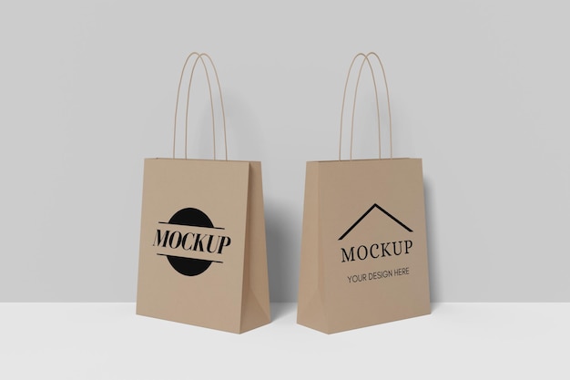 Shopping bag mockup design isolated