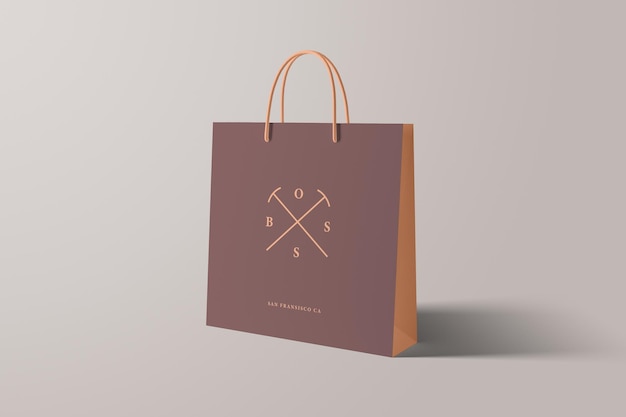 Shopping Bag Mockup Perspective View