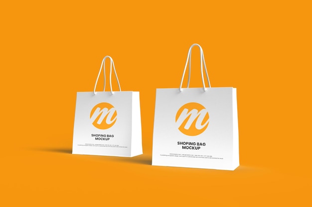 shopping bag or paper bag mockup design