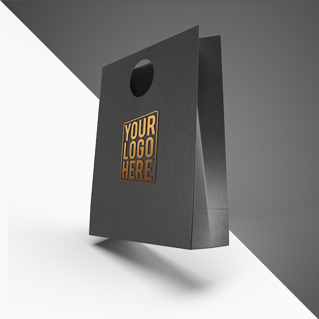 Shopping bag paper mockup Paper shopping bag mockup design Paper bag mockup